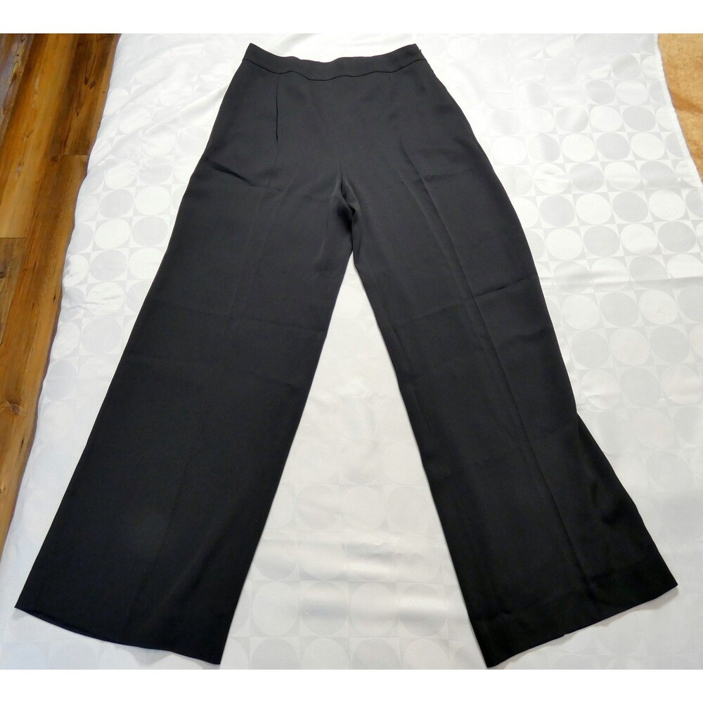 ZARA BASIC Women's Black Solid Dress Pants Trousers Regular Fit Size S